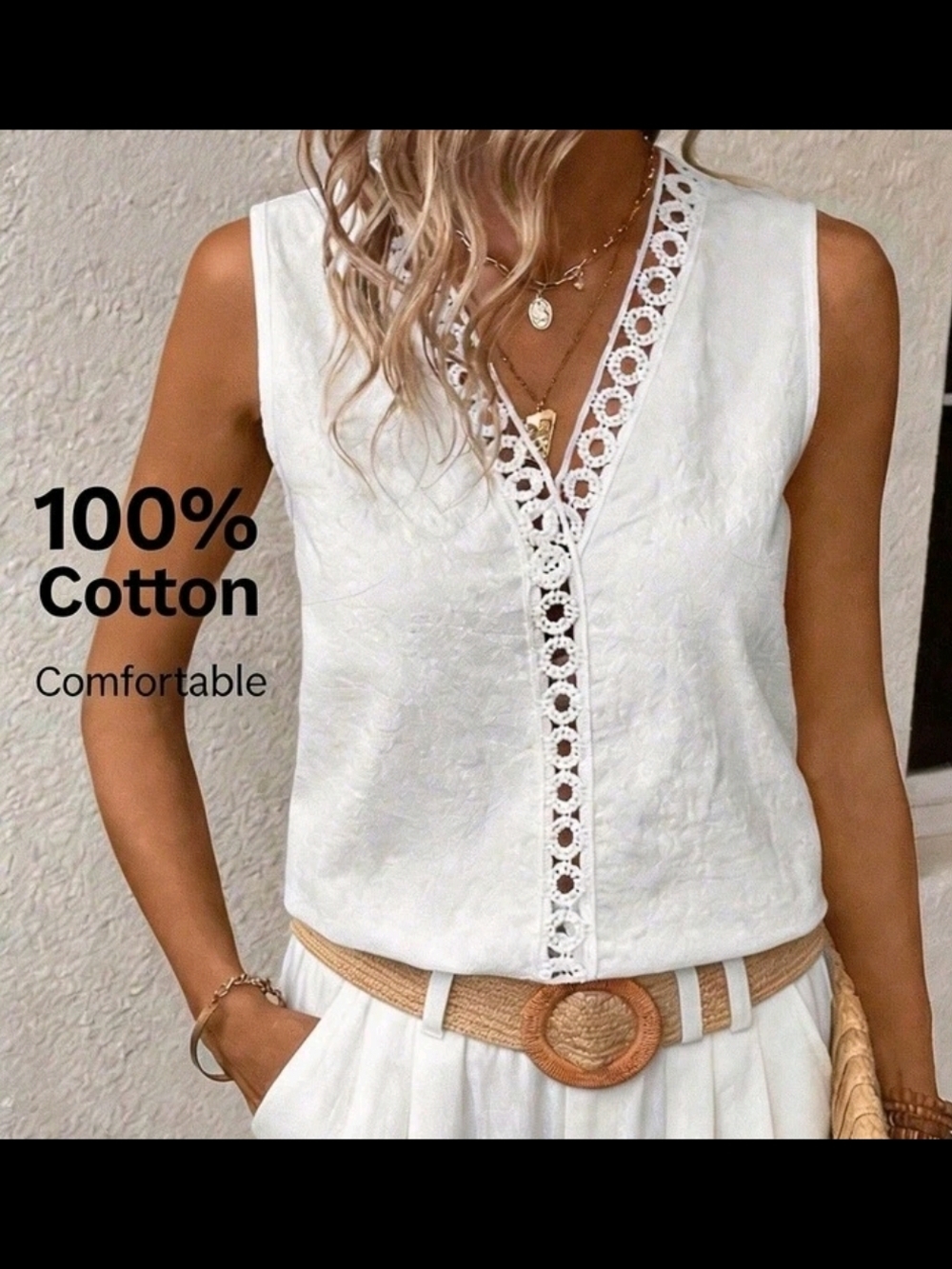 V neck top L